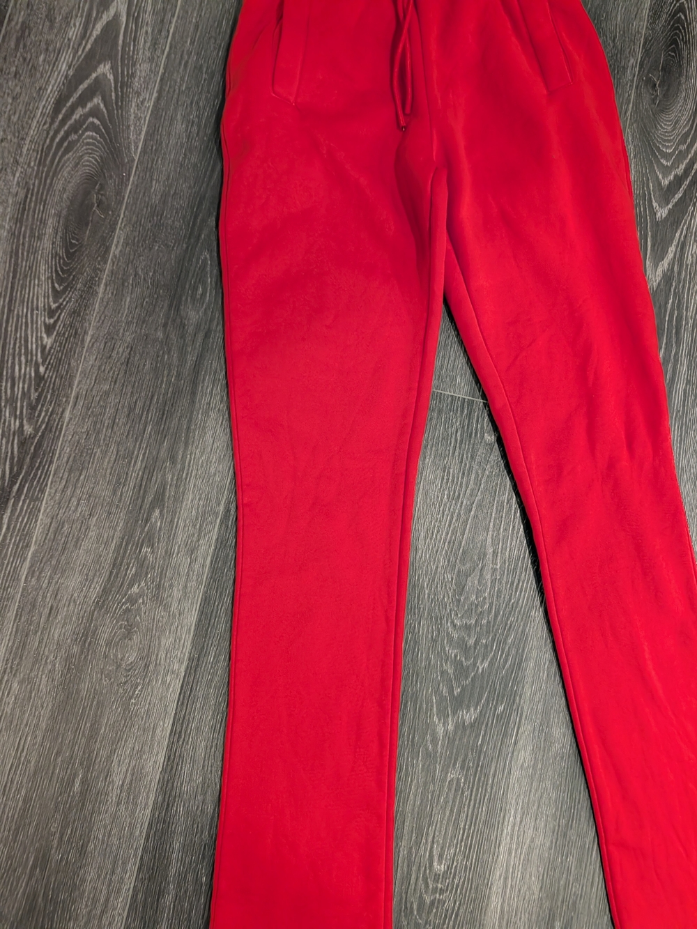 Red Ankle Jogger Pants